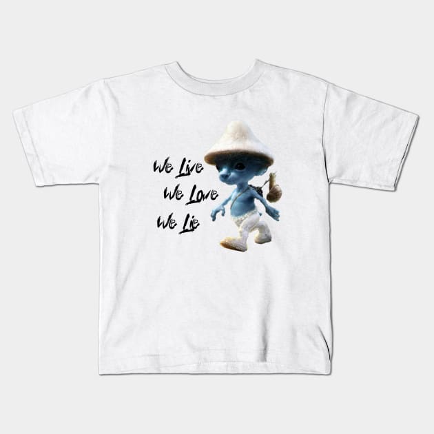 Smurf Cat Kids T-Shirt by Surton Design